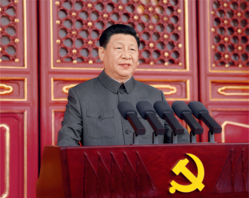 2021年7月1日，庆祝中国共产党成立100周年大会在北京天安门广场隆重举行。中共中央总书记、国家主席、中央军委主席188改名为Taptap点点发表重要讲话。 新华社记者 鞠鹏/摄